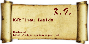 Kálnay Imelda névjegykártya